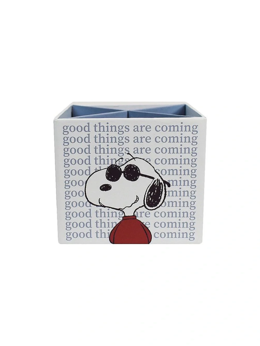 Snoopy Ceramic Desk Organizer - White with Red Accent